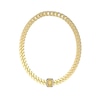 Thumbnail Image 1 of Guess 20mm Lion Crystal Coin Gold Tone 21" Necklace