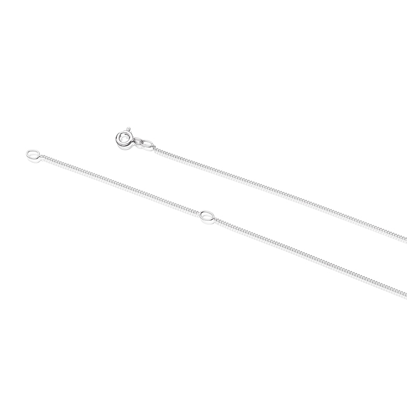 Main Image 3 of Sterling Silver CZ & Cultered Freshwater Pearl Pearl Teardrop Pendant 16+2" Necklace