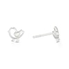 Thumbnail Image 1 of Children's Sterling Silver White Enamel Bird Stud Earrings