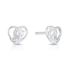 Thumbnail Image 1 of Children's Sterling Silver Unicorn Heart Earrings
