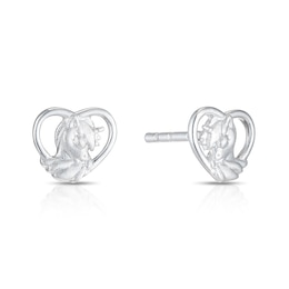 Children's Sterling Silver Unicorn Heart Earrings