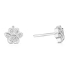 Thumbnail Image 1 of Children's Sterling Silver Cubic Zirconia Paw Print Stud Earrings