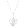 Thumbnail Image 1 of Children's Sterling Silver Unicorn Heart Pendant 14+2" Necklace