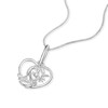 Thumbnail Image 2 of Children's Sterling Silver Unicorn Heart Pendant 14+2" Necklace