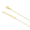 Thumbnail Image 3 of Sterling Silver Gold Plated Green Cubic Zirconia Hoop Pendant Necklace