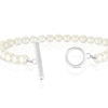 Thumbnail Image 3 of Sterling Silver Faux Pearl & Cubic Zirconia T-Bar Bracelet