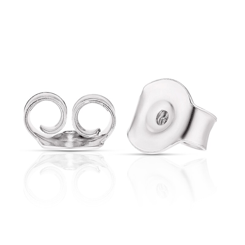 Main Image 2 of Sterling Silver Heart Disc Stud Earrings