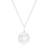 Thumbnail Image 1 of Sterling Silver Heart Disc Pendant Necklace