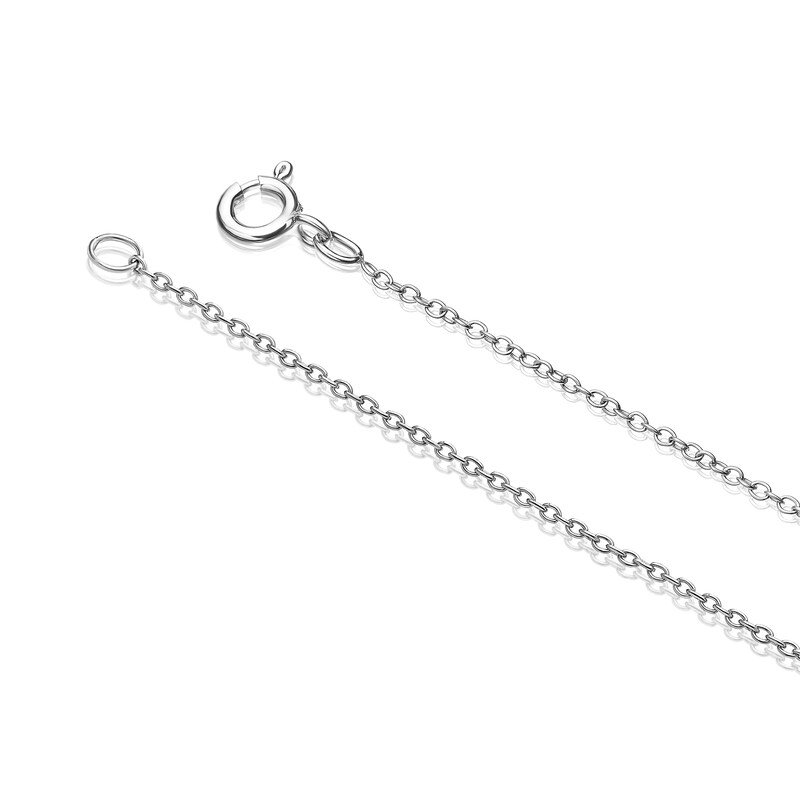 Main Image 3 of Sterling Silver Heart Disc Pendant Necklace