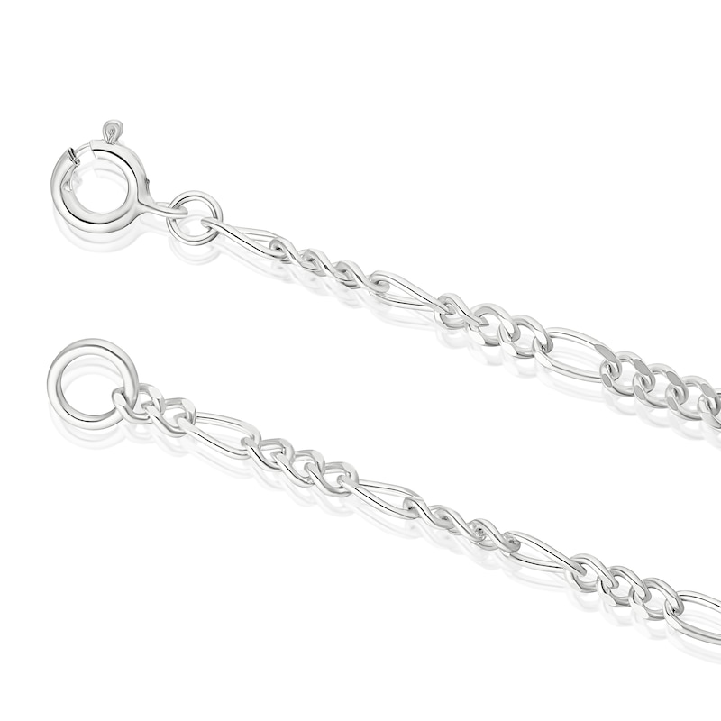 Main Image 3 of Sterling Silver Figaro T-Bar Necklace