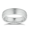 Thumbnail Image 0 of Men's Sterling Silver Polished Ridge Edge 6mm Wedding Ring