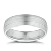 Thumbnail Image 1 of Men's Sterling Silver Polished Ridge Edge 6mm Wedding Ring