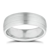 Thumbnail Image 1 of Men's Sterling Silver 7mm Matt & Polished Ring