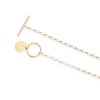 Thumbnail Image 3 of 9ct Yellow Gold Round Tag Pendant T-bar Belcher Chain