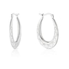 Thumbnail Image 1 of Silver Plated Diamond Cut Hoop Earrings
