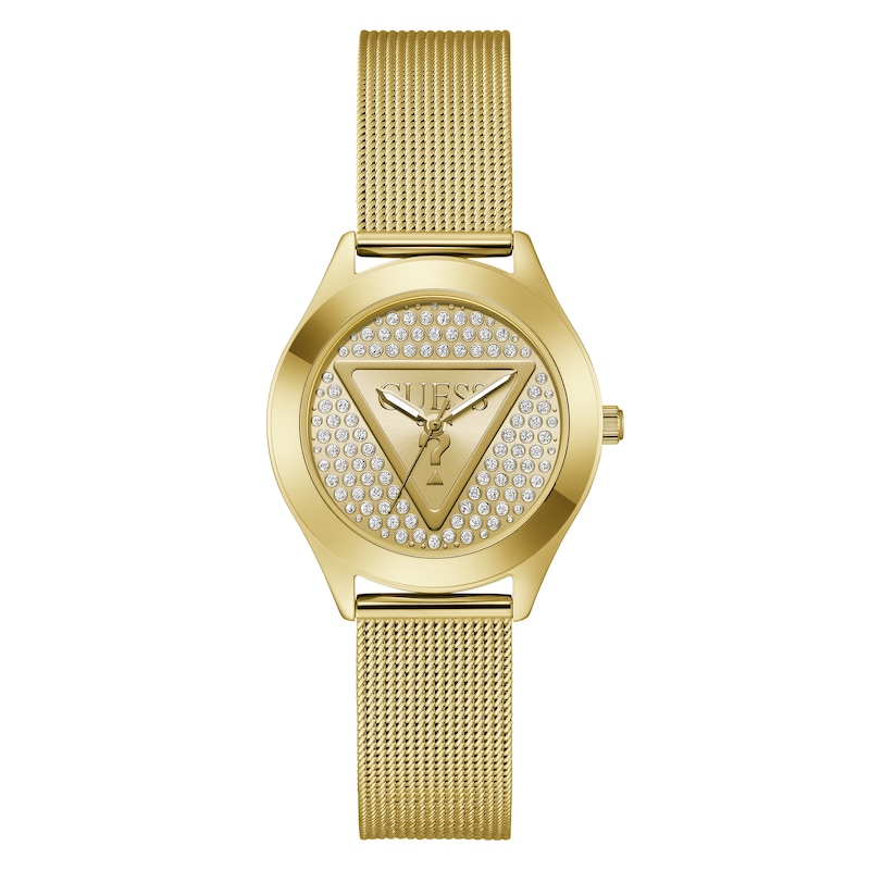 Main Image 1 of Guess Ladies' Glitz Dial Gold Tone Mesh Bracelet Watch