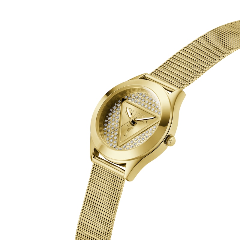 Main Image 4 of Guess Ladies' Glitz Dial Gold Tone Mesh Bracelet Watch