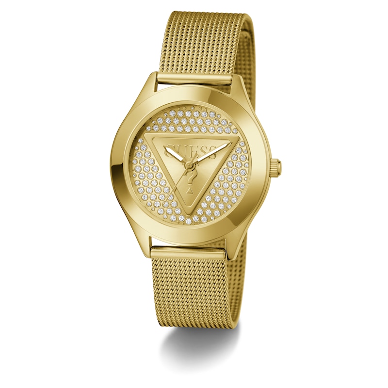 Main Image 6 of Guess Ladies' Glitz Dial Gold Tone Mesh Bracelet Watch