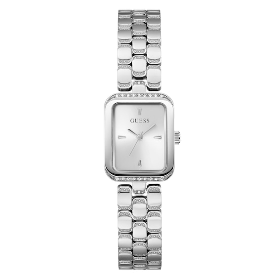 Guess Women's Silver Dial Stainless Steel Bracelet Watch