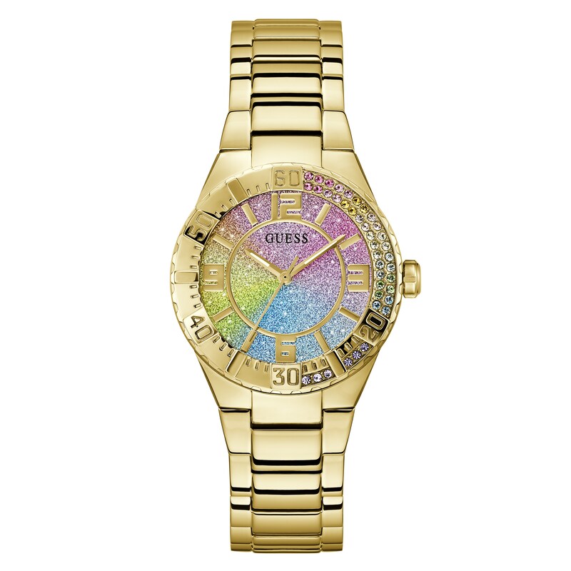 Main Image 1 of Guess Ladies' Sparkle Dial Gold Tone Stainless Steel Bracelet Watch