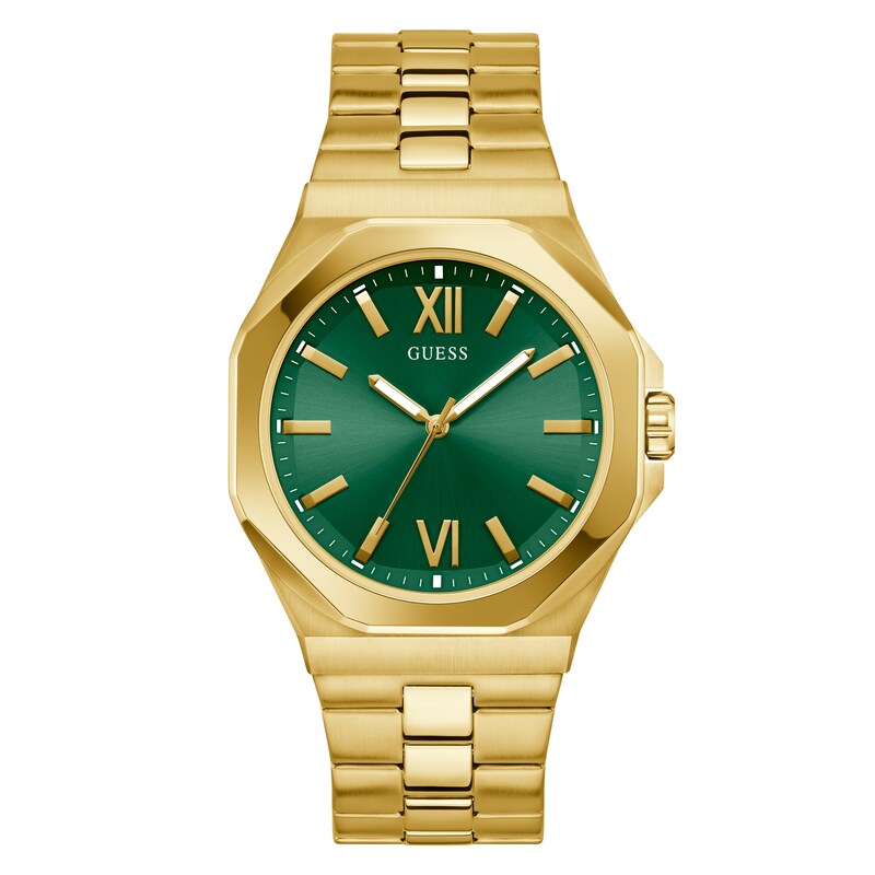Main Image 1 of Guess Men's Green Dial Gold Tone Bracelet Watch