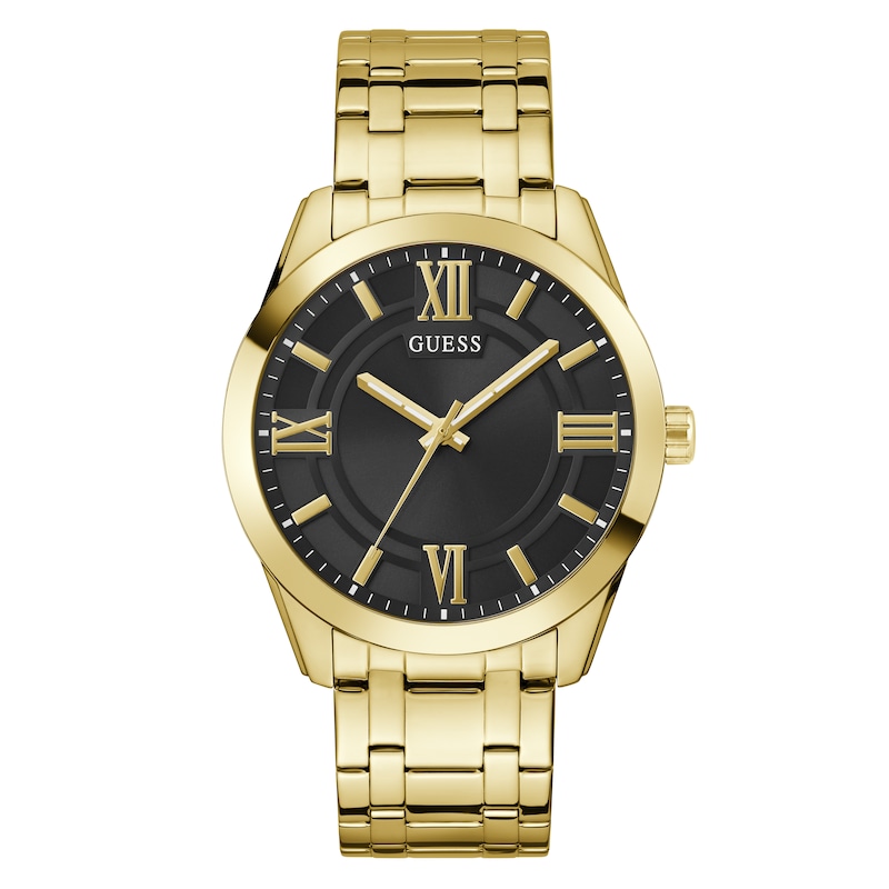 Main Image 1 of Guess Men's Black Dial Gold Tone Bracelet Watch