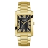 Thumbnail Image 1 of Guess Men's Rectangular Black Dial Gold Tone Bracelet Watch