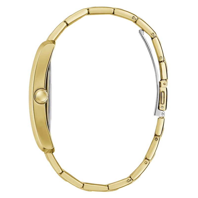 Main Image 2 of Guess Men's Rectangular Black Dial Gold Tone Bracelet Watch