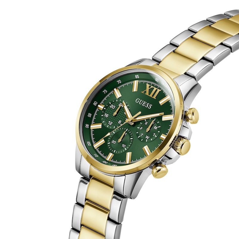 Main Image 4 of Guess Men's Green Dial Two Tone Bracelet Watch