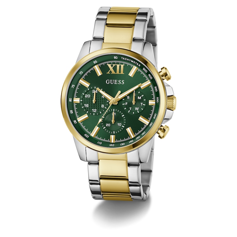 Main Image 5 of Guess Men's Green Dial Two Tone Bracelet Watch