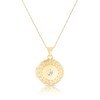 Thumbnail Image 1 of 9ct Yellow Gold Round Diamond Patterned Locket