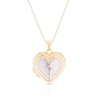Thumbnail Image 1 of 9ct Yellow Gold & Rhodium Plated Diamond Heart 18mm Locket