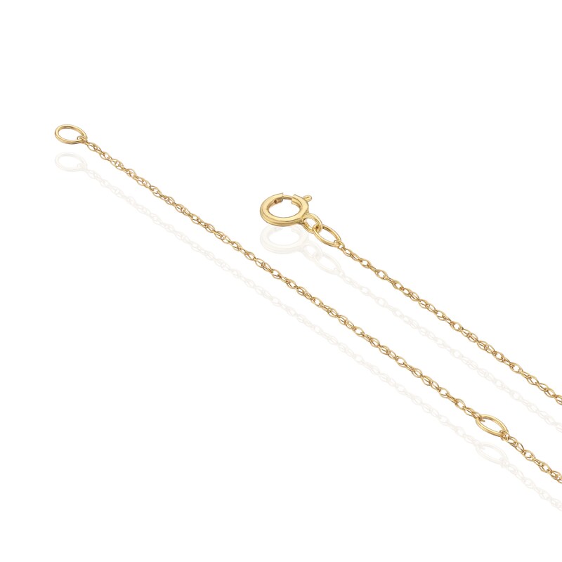 Main Image 3 of 9ct Yellow Gold & Rhodium Plated Cross Pendant Necklace