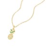 Thumbnail Image 2 of Sterling Silver Yellow Gold Plate Cubic Zirconia Pineapple Pendant Necklace