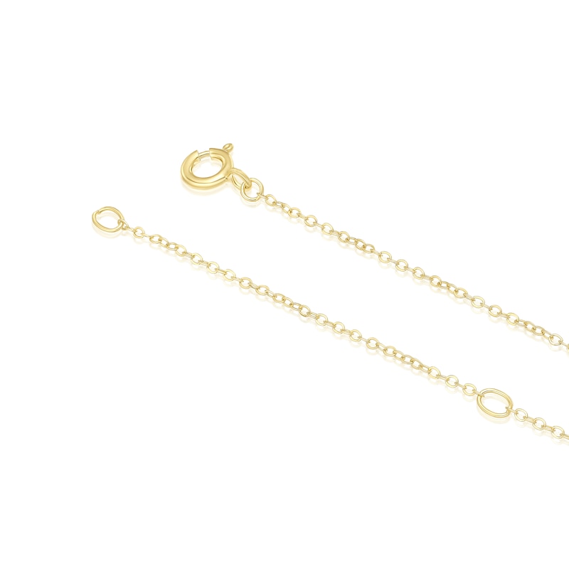 Main Image 3 of Sterling Silver Yellow Gold Plate Cubic Zirconia Pineapple Pendant Necklace