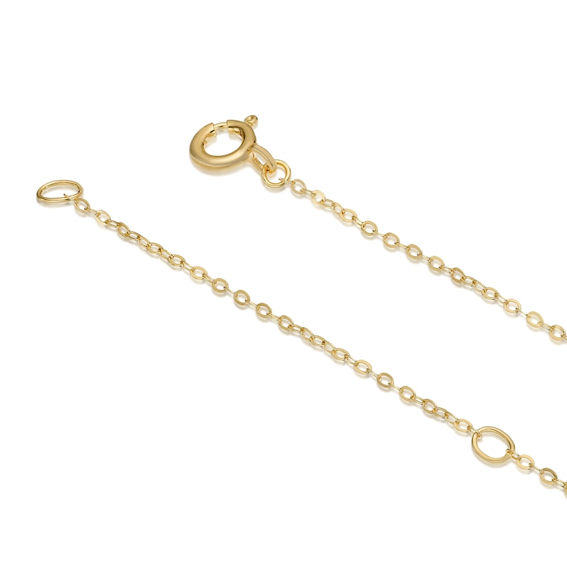 Main Image 3 of Sterling Silver Yellow Gold Plated Cubic Zirconia Clover Pendant Necklace