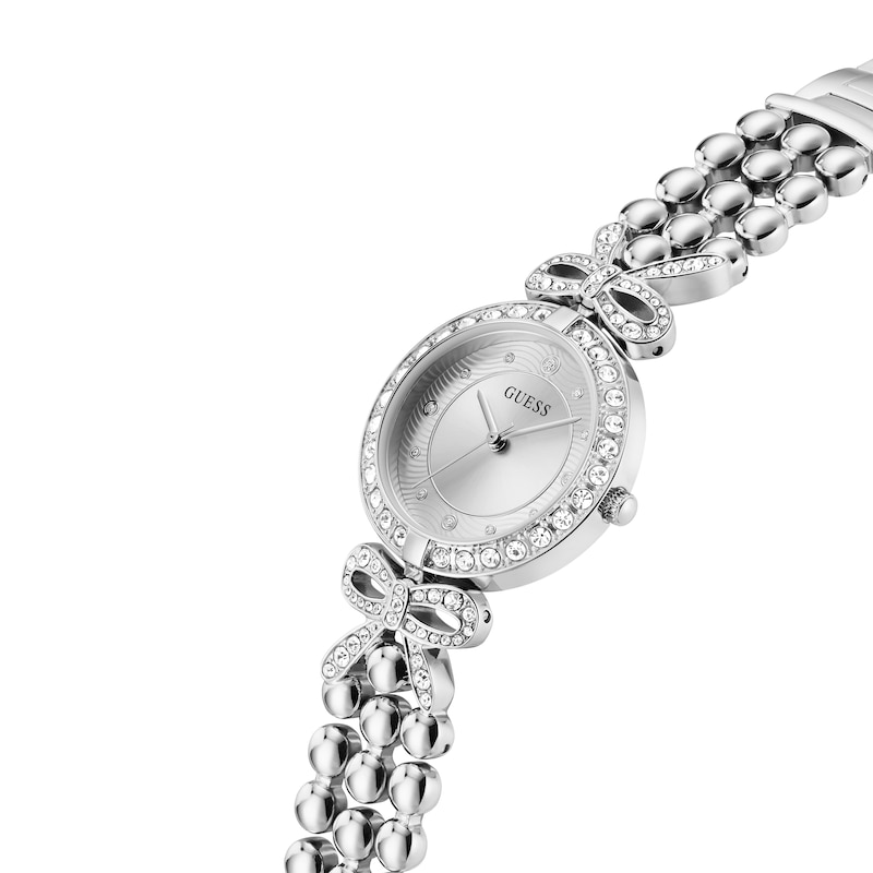 Main Image 4 of Guess Ladies' Silver Bow Detail Dial Stainless Steel Bracelet Watch