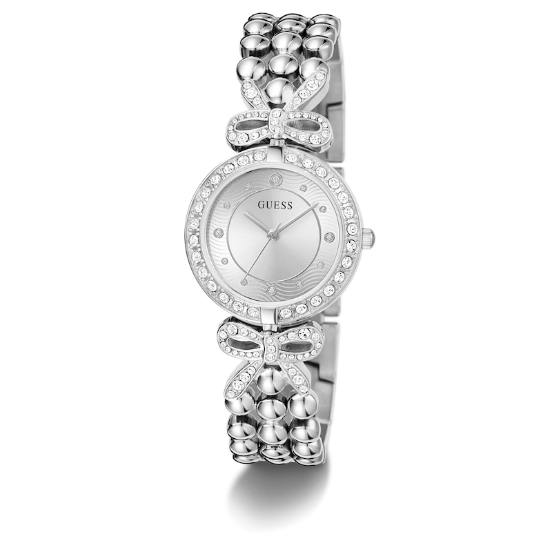 Main Image 6 of Guess Ladies' Silver Bow Detail Dial Stainless Steel Bracelet Watch