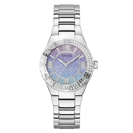 Guess Women's Sparkle Dial Stainless Steel Bracelet Watch