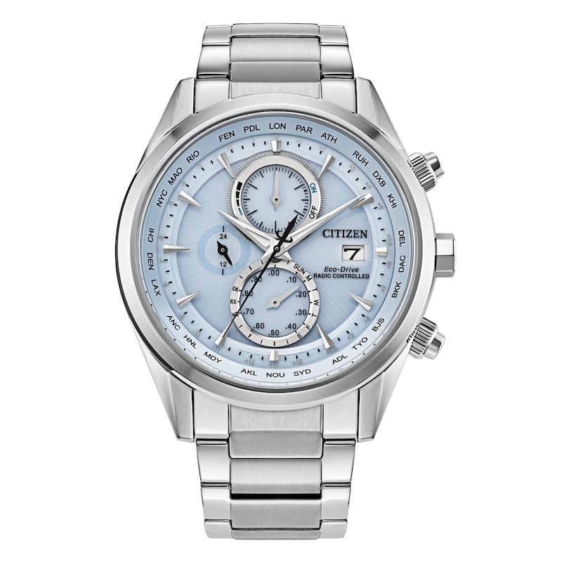 Main Image 1 of Citizen Men's EcoDrive World time AT Blue Dial Stainless Steel Watch