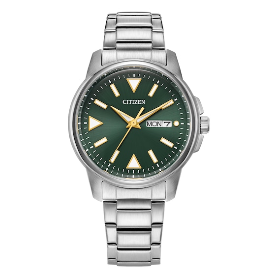 Citizen Gents Eco-Drive Sports Green Dial Stainless Steel Watch