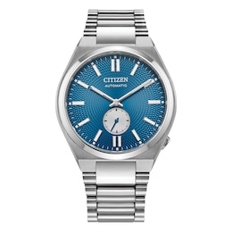 Citizen Men's Tsuyosa Blue Patterned Dial Stainless Steel Watch