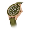 Thumbnail Image 3 of Bulova Men's MIL-SHIPS 150th Anniversary Green Dial & Rubber Strap Watch