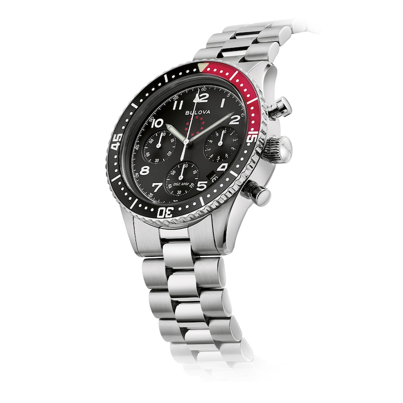 Main Image 2 of Bulova Men's Marine Star Anniversary Black Dial Stainless Steel Bracelet Watch