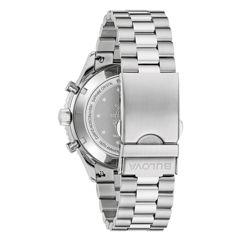 Main Image 4 of Bulova Men's Marine Star Anniversary Black Dial Stainless Steel Bracelet Watch