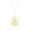 Thumbnail Image 1 of 9ct Yellow Gold Diamond Cut Mary & Child Pendant 18" Necklace