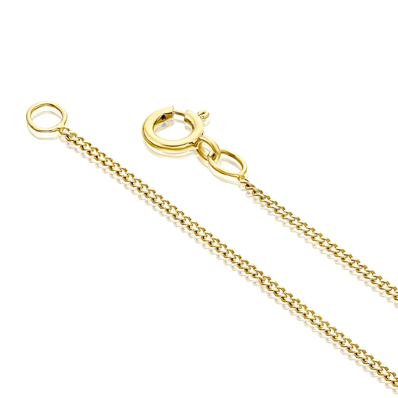 Main Image 3 of 9ct Yellow Gold Diamond Cut Mary & Child Pendant 18" Necklace