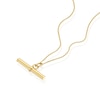 Thumbnail Image 2 of 9ct Yellow Gold Round T-Bar Pendant 18" Necklace