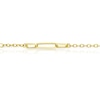 Thumbnail Image 2 of 9ct Yellow Gold Paper link Station 7.5&quot; Bracelet