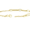 Thumbnail Image 3 of 9ct Yellow Gold Paper link Station 7.5&quot; Bracelet